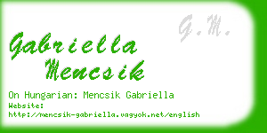 gabriella mencsik business card